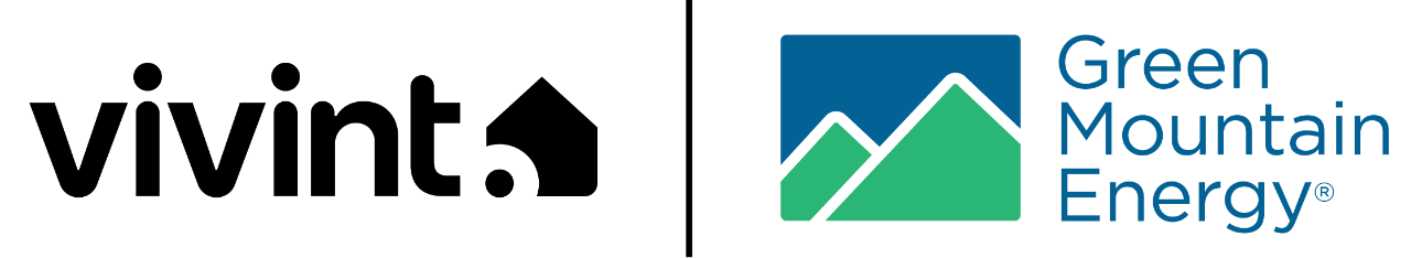 Vivint and Green Mountain Energy logo lockup